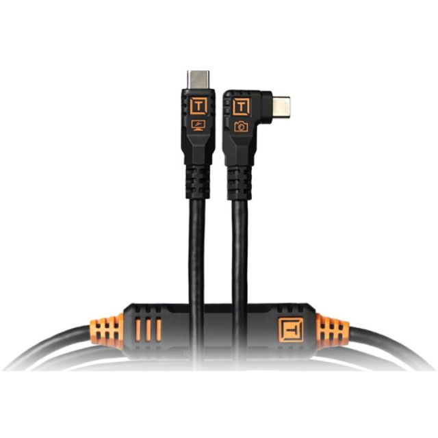 Cable TetherPro Tether Tools Optima USB-C M - ÁNGULO RECTO (4.5 m, negro antirreflectante)