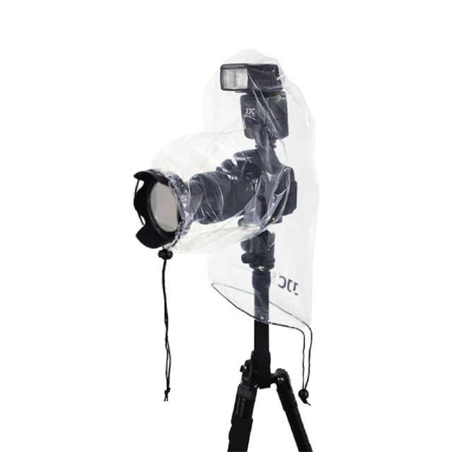 Funda p/lluvia JJC p/cámara transparente 25cm