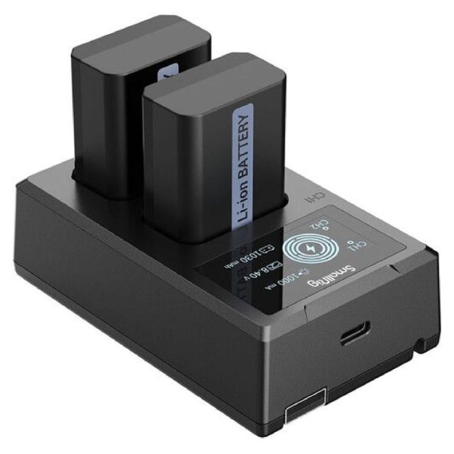 Kit de 2 Baterías NP-FW50 y Cargador Dual SmallRig 3818, 1030mAh / 7.62Wh