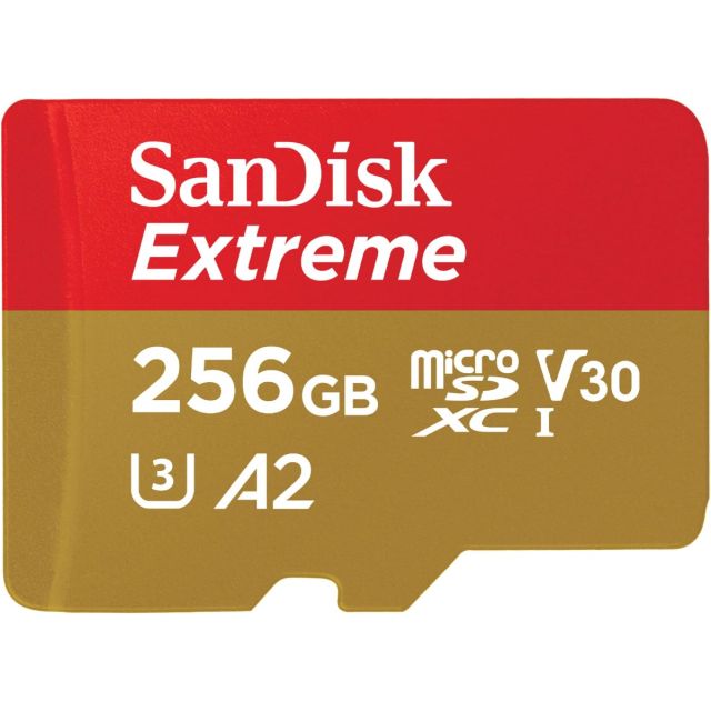 Tarjeta de Memoria SanDisk Micro SD 256 UHS-I U3 V30 A2 EXTREME 190MB/s