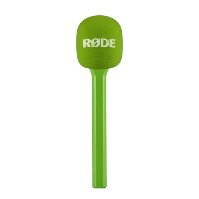 Adaptador de Mano RODE para Wireless GO Verde. Interview GO Green Handle and pop filter attachment for Wireless GO