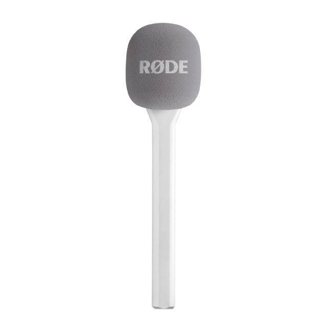 Adaptador de Mano RODE para Wireless GO Blanco. Interview GO White Handle and pop filter attachment