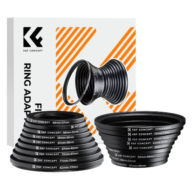 Kit 18 Anillos K&F Concept Adaptadores para Filtros Setp Up/Down