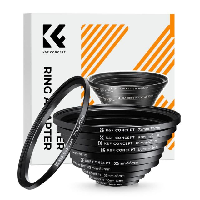 Kit 11 Anillos K&F Concept Adaptadores para Filtros Setp Up/Down (SKU0800)