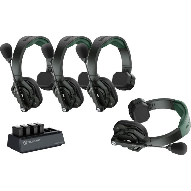 Hollyland Solidcom SE Pro-4S Sistema de Intercomunicación con 4 Headsets (1.9 GHz)