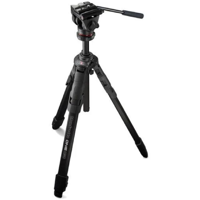 Kit Tripie Manfrotto MKONEA-500X Aluminio C/ Cabezal Fluido 500X Y Sistema Xchance (NEGRO)