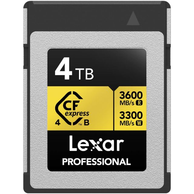 Memoria Lexar 4TB CFexpress Type B 3600 MB/s write 3300 MB/s read Professional Card Gold