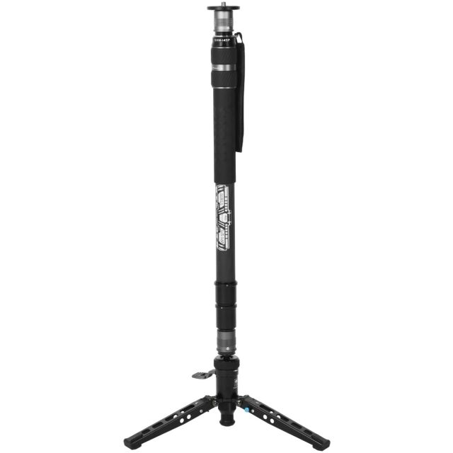 Monopié modular Sirui SVM-145P de fibra de carbono con ajuste rápido y base de 3 patas con pedal