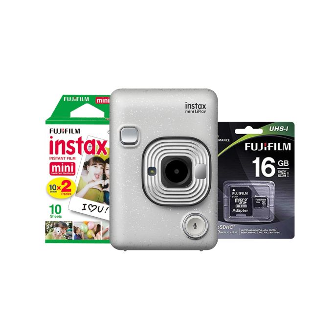 Instax Mini LiPlay Blanca + SD 16GB + 2-Pack