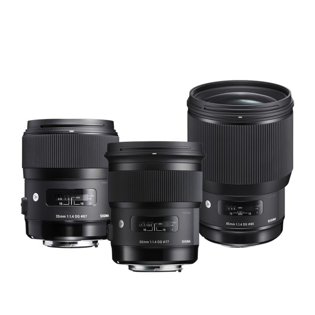 Lente Sigma 35mm F/1.4 DG HSM + 50mm F/1.4 DG HSM + 85mm F/1.4 DG HSM Montura Nikon