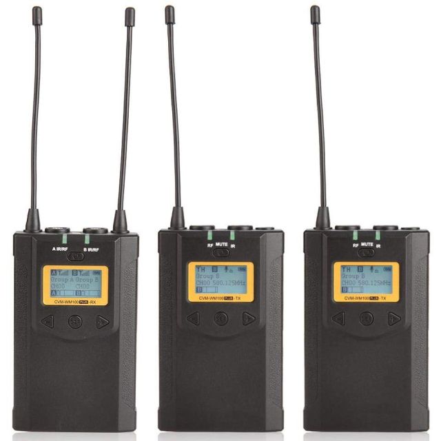 Micrófono inalambrico 1R+1T+1T WM100PLUS