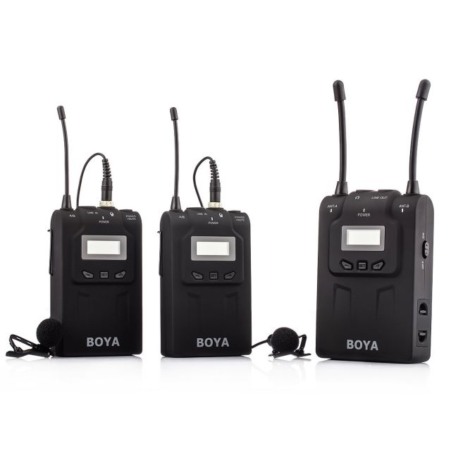Micrófono Boya Lavalier 2 Emisores 1 Receptor BY-WM8