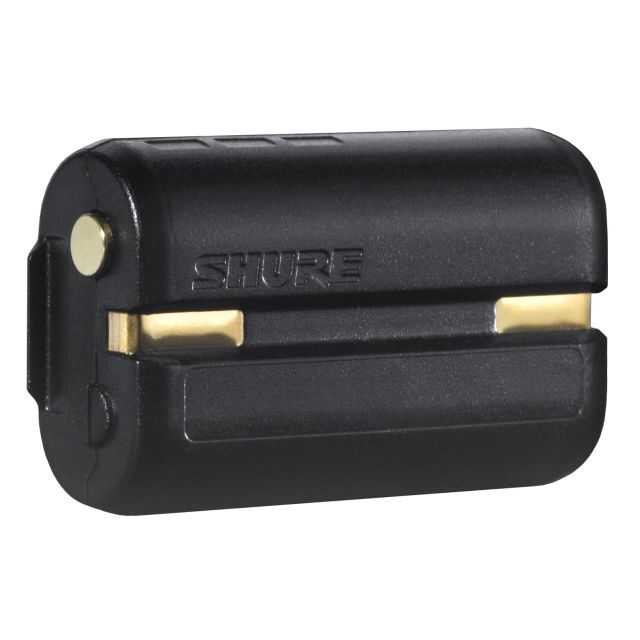 Batería Shure recargable de iones de litio y con duración de uso de hasta 12 horas.