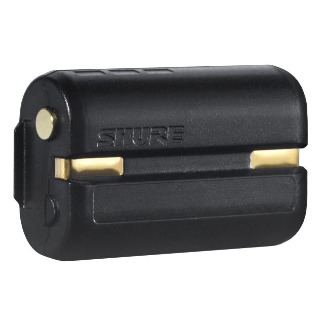 Batería Shure recargable de iones de litio y con duración de uso de hasta 12 horas.