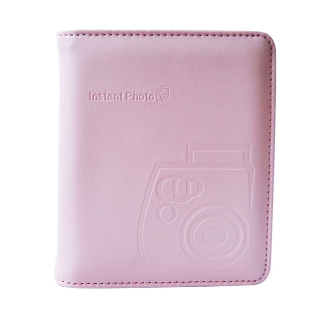 ALBUM PIEL 64 FOTOS ROSA - INSTAX