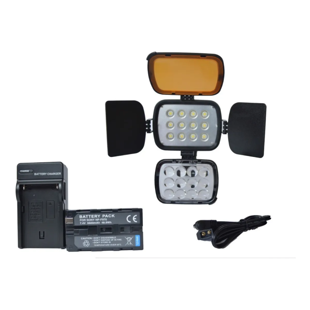 Lampara JJC De 12 Led con batería F970  kit  Video VL015