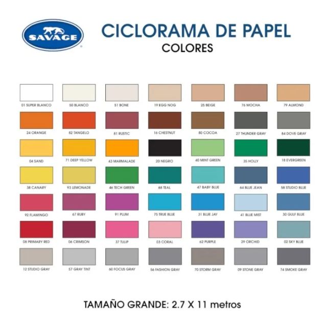 Ciclorama Savage 1.35 X 11mm 2 Pack Fondo De Papel  Colores a Elegir