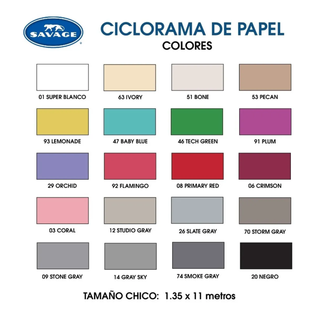 Ciclorama Savage 2.72 X 11mm 2 Pack Fondo De Papel  Colores a Elegir