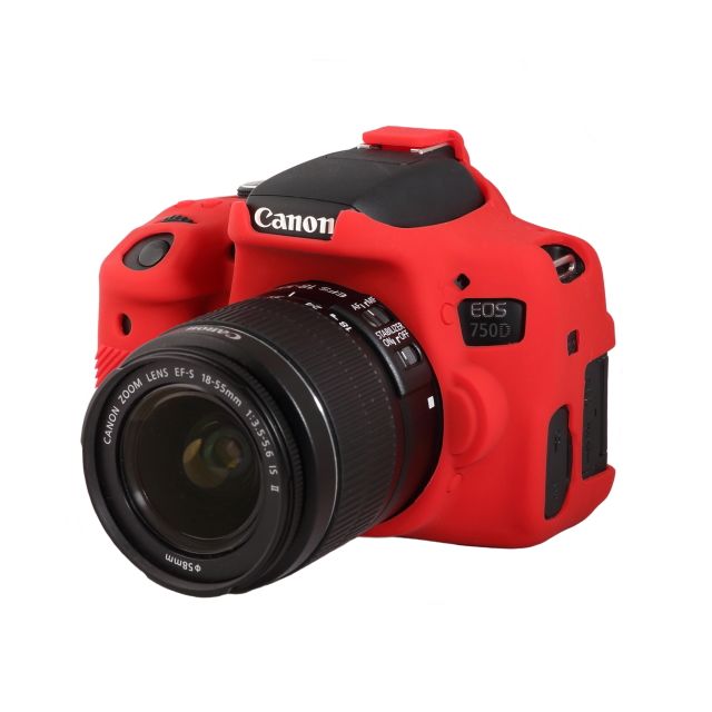 Funda Protectora Easycover P/Cámara Fotográfica Canon T6I, 750D Roja
