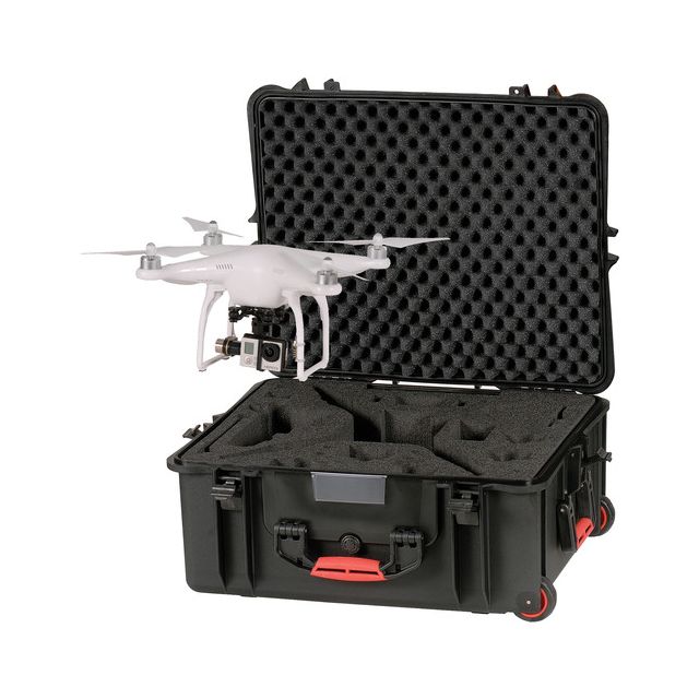 Estuche Rigido Con Ruedas Negro Con Foam Para DJI Phantom Vision 2 HPRC2700WPHA2