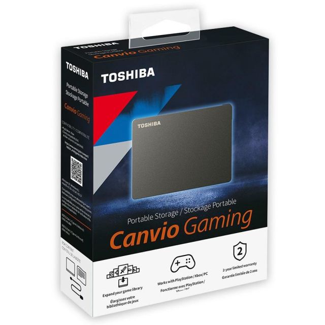 Disco Duro Externo Toshiba Canvio Gaming PC PS XBOX Negro 2TB USB 3.2