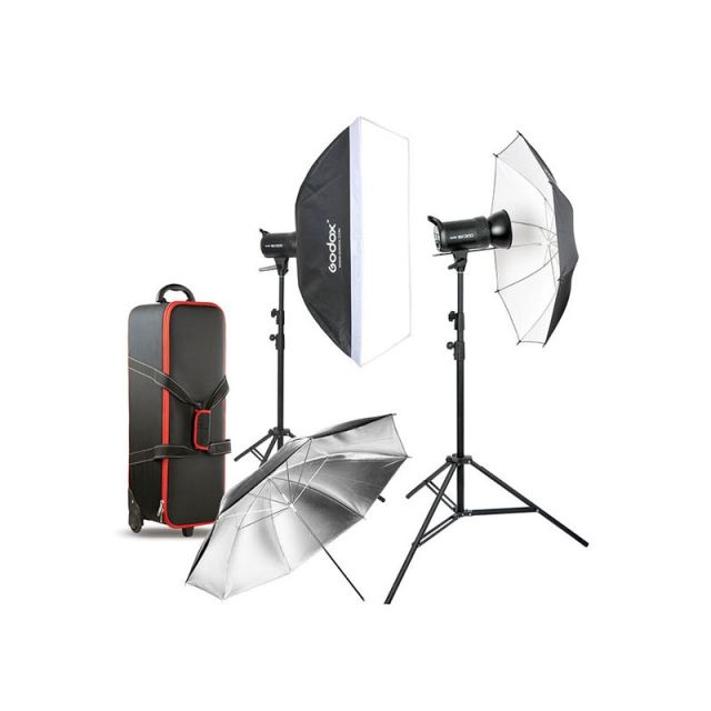 Flashes de Estudio Godox SK400II-E KIT de 2 - Kit de Iluminación de Estudio 400 watts