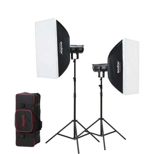 Kit 2 Lámparas LED Godox SL200III con Accesorios