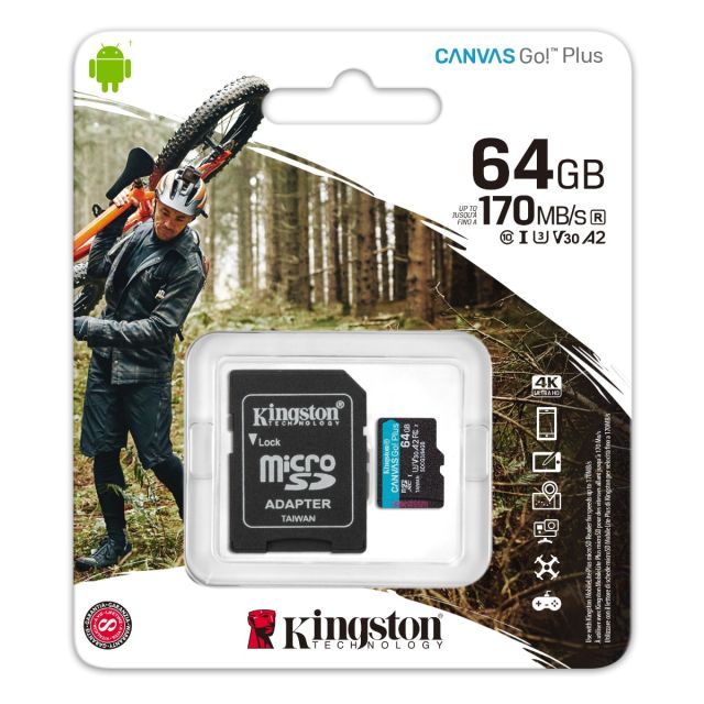 Memoria Kingston microsdxc Canvas Go Plus