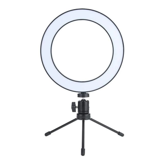 LAMPARA ARO DE LUZ LED 16CM CON MINI TRIPIE