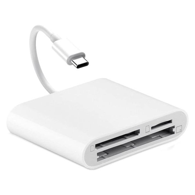 Lector USB-C 3 en 1 para tarjetas CF, SD & MICRO SD