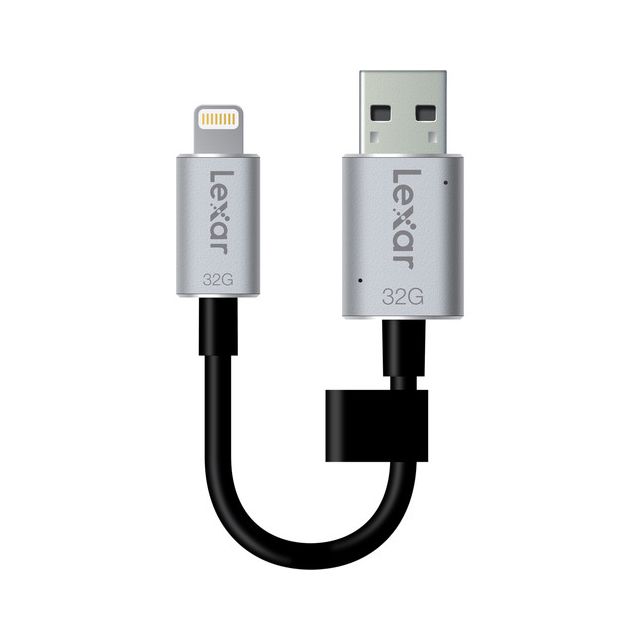Memoria Jumpdrive Lexar 32GB C201 y Cable Lightning a USB 3.0 Para Iphone / Ipad