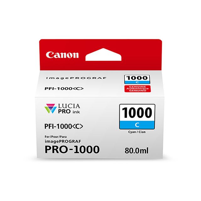 Tinta Canon PFI-1000 C Lucia Pro Cyan Ink Tank 80ML