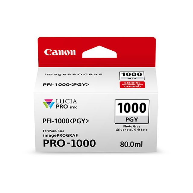 Tinta Canon PFI-1000 PGY Lucia Pro Photo Gray Ink Tank 80ML