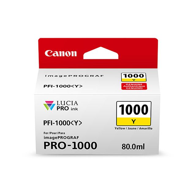 Tinta Canon PFI-1000 Y Lucia Pro Yellow Ink Tank 80ML