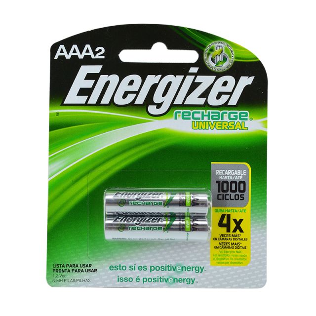 Batería Energizer Recargable "AAA" C/2 2000MAH NIMH