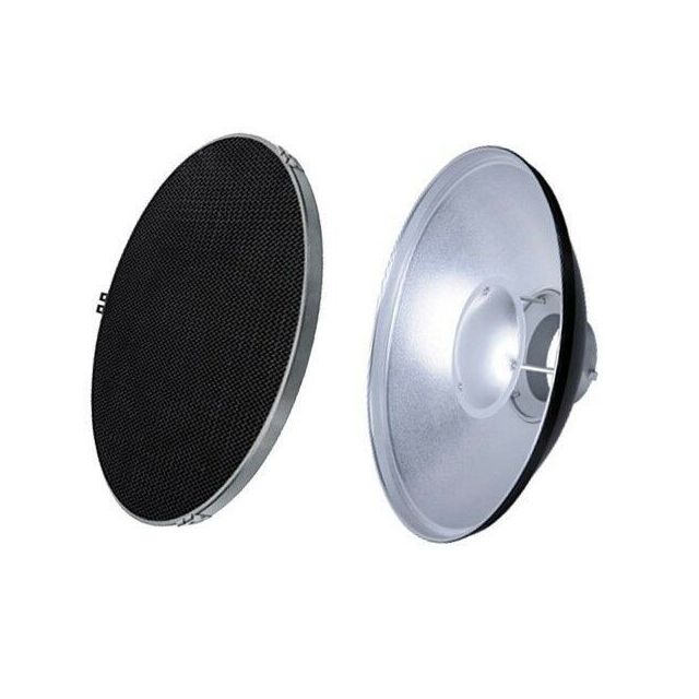REFLECTOR BEAUTY DISH PLATA CON GRID 42CM GODOX
