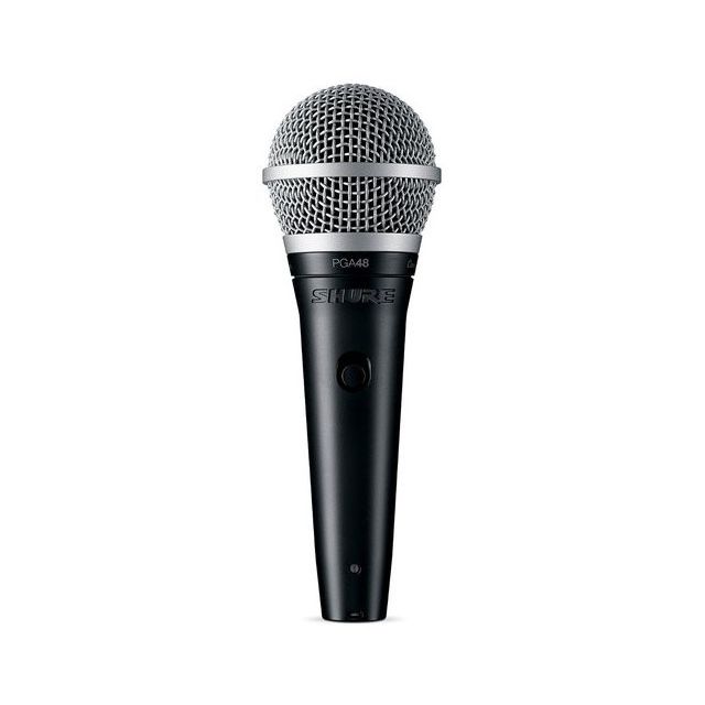 Micrófono SHURE de mano vocal, dinámico. Con interruptor, ideal para Karaoke y diálogos, cable XLR