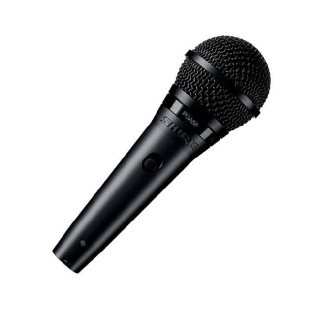 Micrófono Shure Vocal Dinámico Cardioide. Con interruptor, ideal cantantes y coros, cable XLR