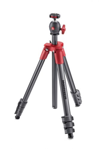 Tripie Manfrotto Con Cabeza Compact Light Rojo MKCOMPACTLT-RD